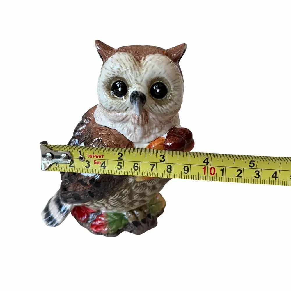 Heritage Harvest Owl Cream & Sugar Set Ceramic Fall Autumn Thanksgiving New